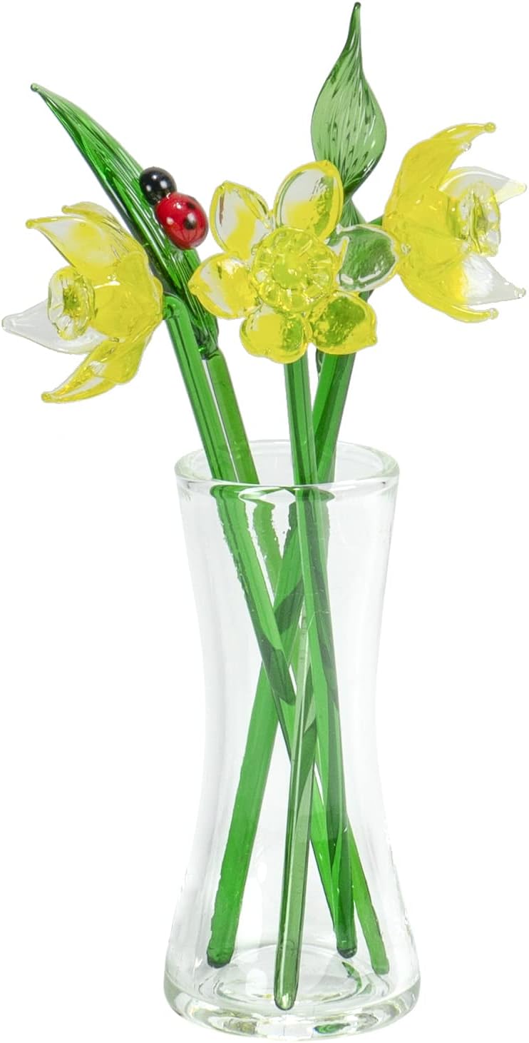 Glass Daffodil Bouquet