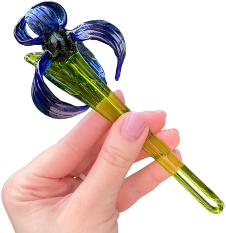 Blue Glass Iris Flower