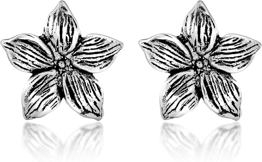 Azalea Flower Stud Earrings