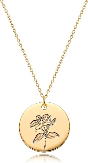 Lily Charm Pendant and Necklace