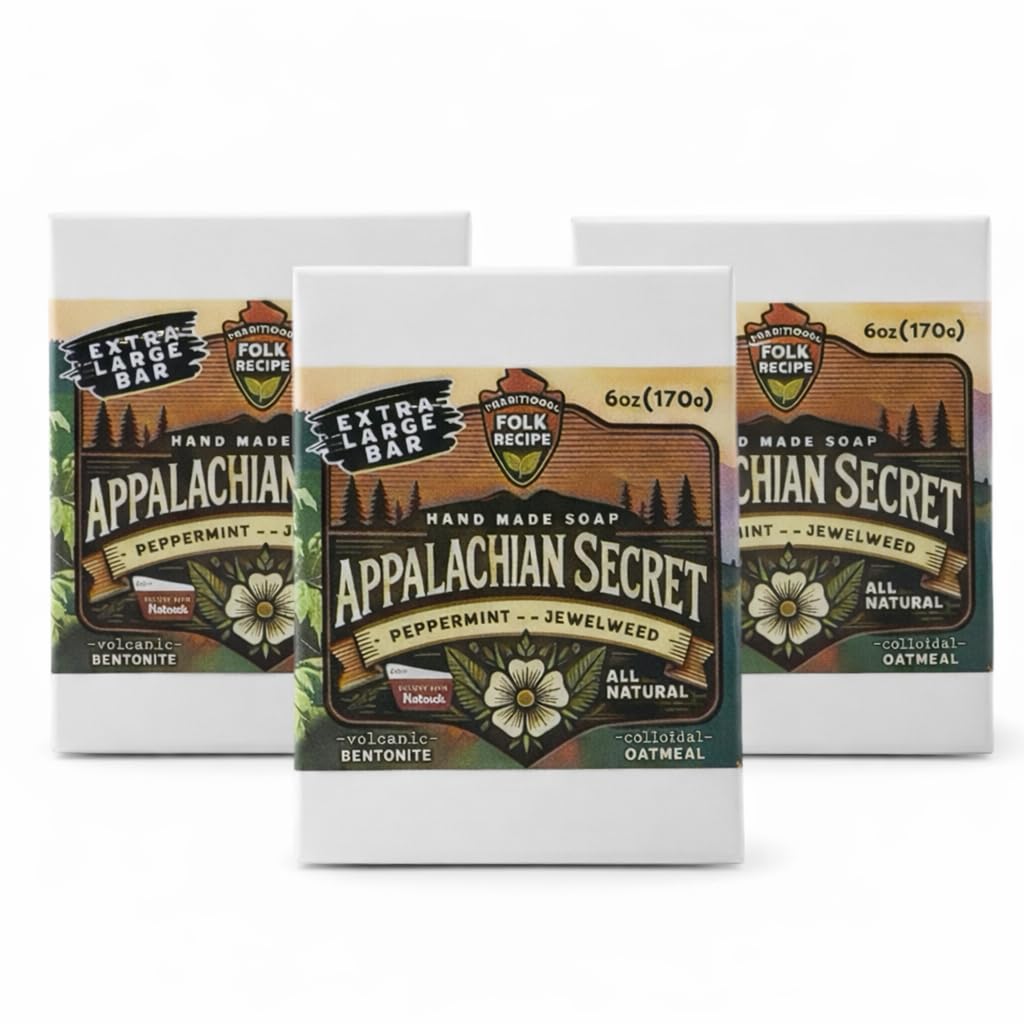 Poison Ivy Soap – Appalachian Secret, Large 6 oz Oil-Binding Bar with Jewelweed, Oatmeal & Bentonite Clay