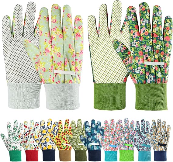 Floral Gardening Gloves for Women/Ladies, Non-Slip Garden Work Gloves,Breathable Yard Work Glove Light Working Gloves
