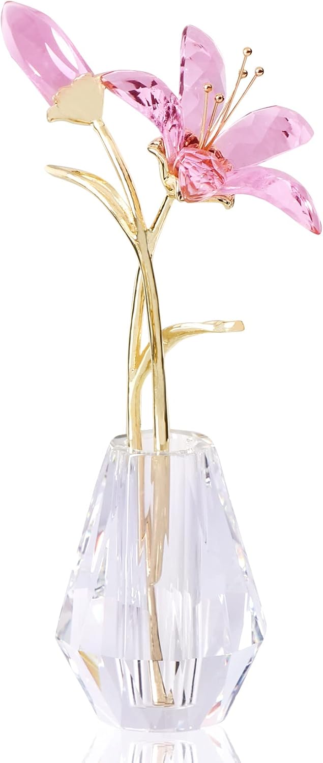 Pink Crystal Lily Flower