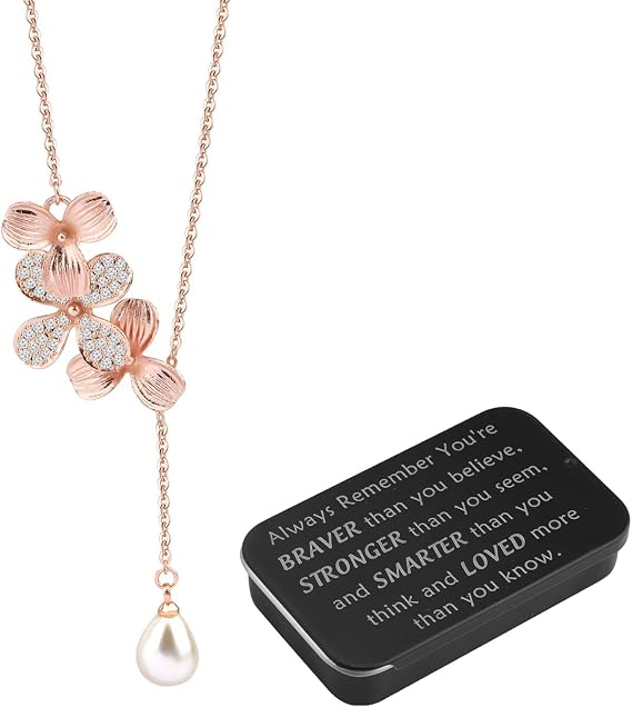 Orchid Flower Necklace Rose Gold Orchid Pendant Necklace