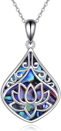 Sterling Silver Lotus Pendant and Necklace
