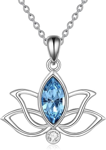 Sterling Silver Lotus Pendant and Necklace