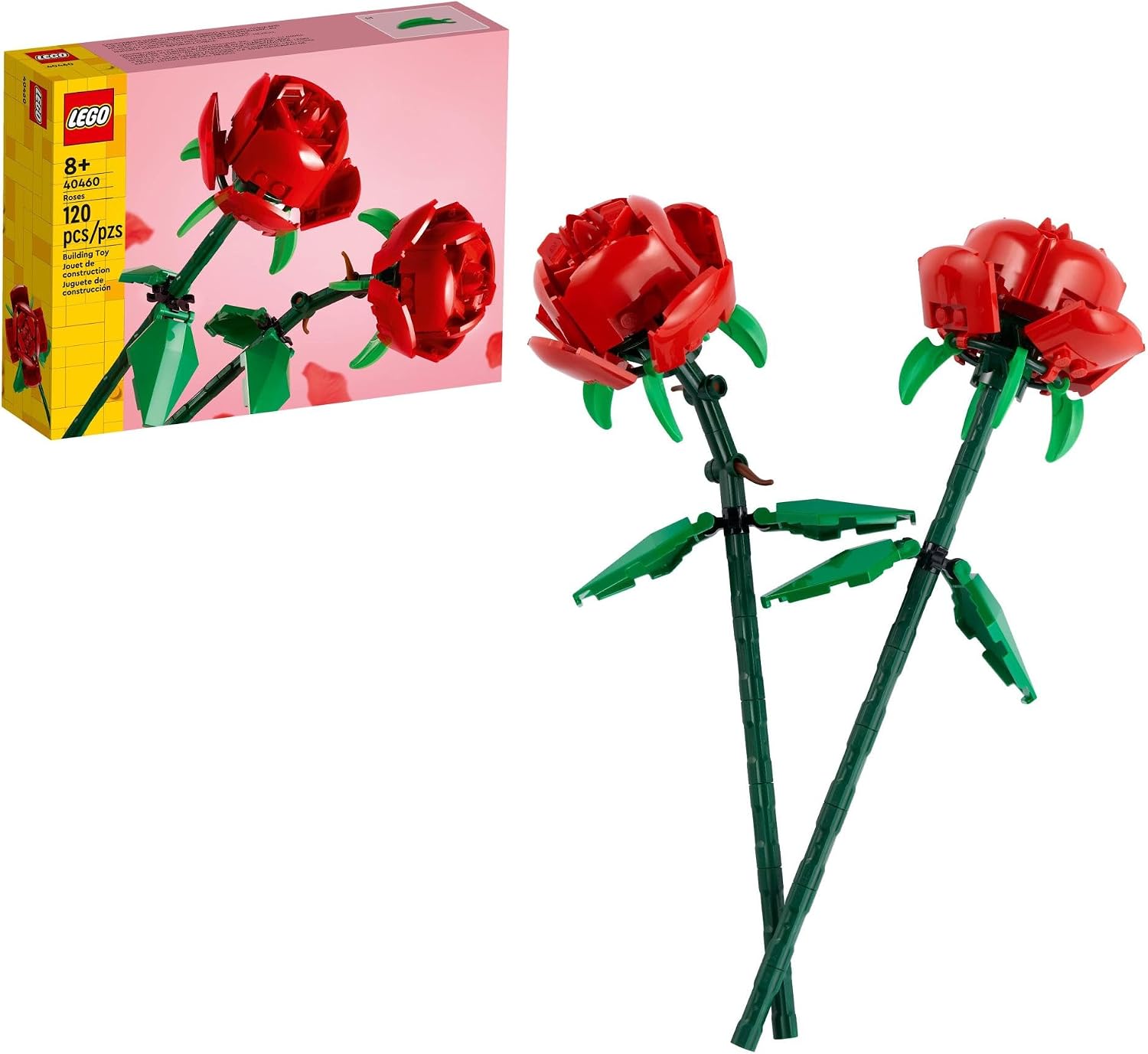 Red Rose Lego Botanicals Building Blocks
