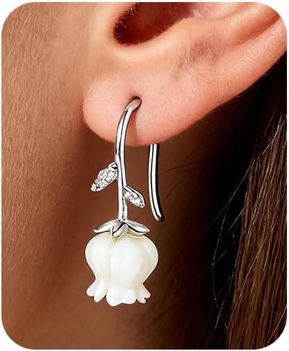 Sterling Silver Lily of the Valley Earrings