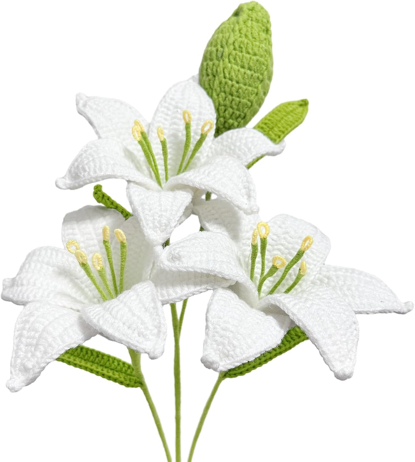 White Crochet Lily Flowers
