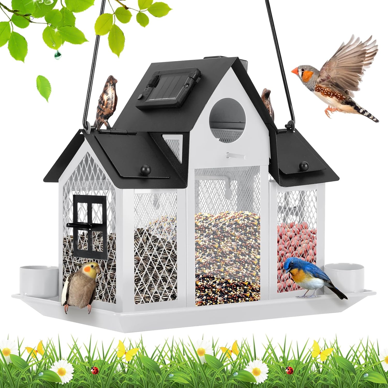 Solar Power Bird Feeder Condo