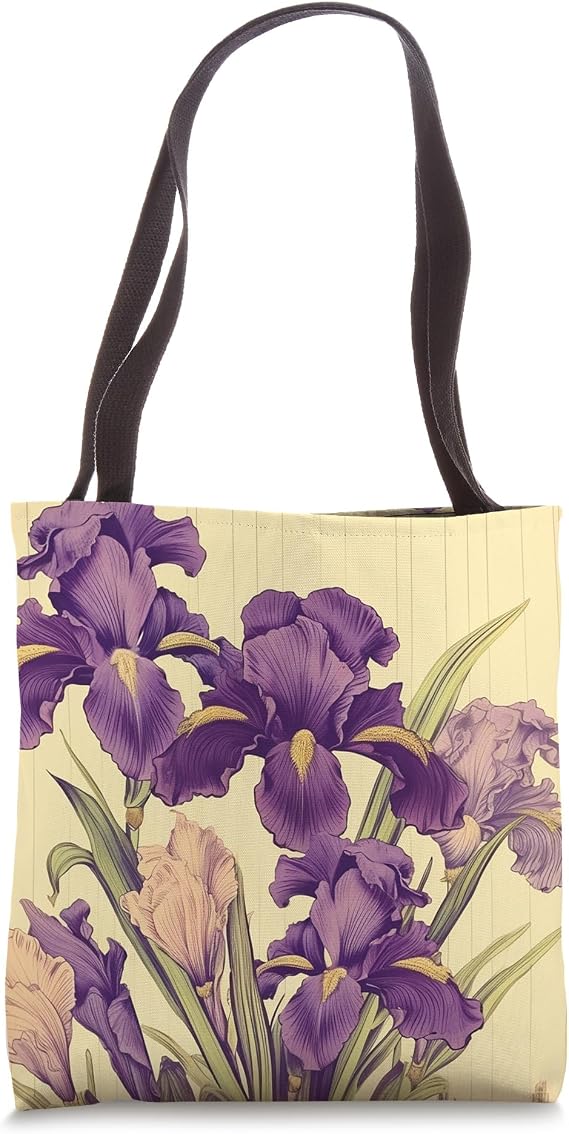 Iris Floral Tote Bag