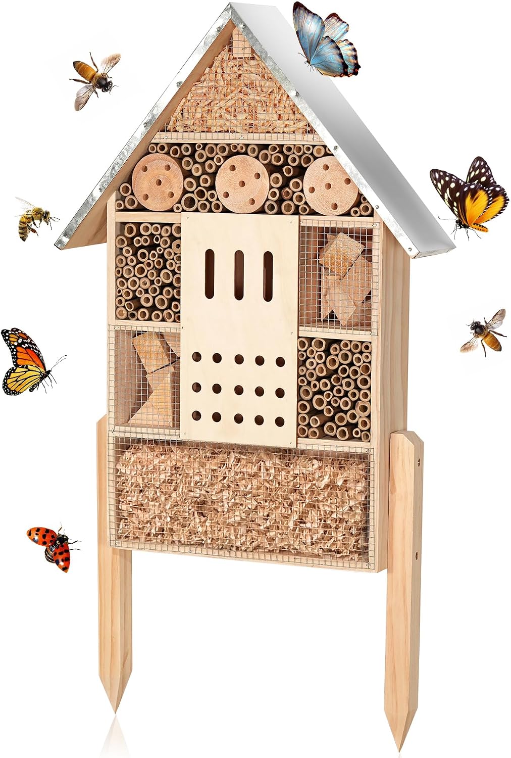 Extra Large Wood Bee and Pollinator House
