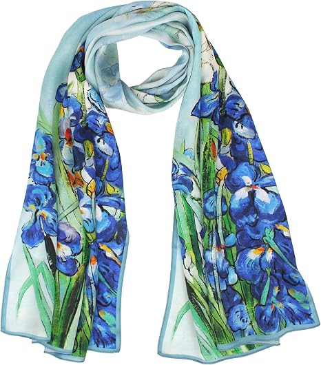 Iris Floral Silk Scarf