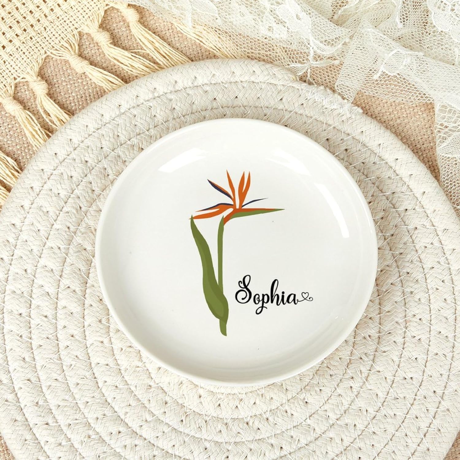 Bird of Paradise Jewelry Dish