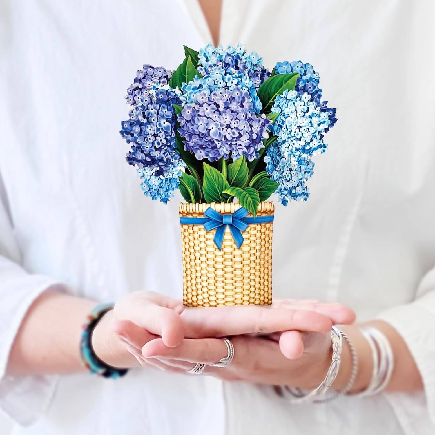Freshcut Paper Pop Up Cards, Mini Nantucket Hydrangeas