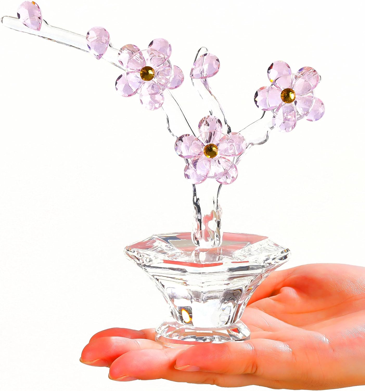 Glass Pink Cherry Blossoms