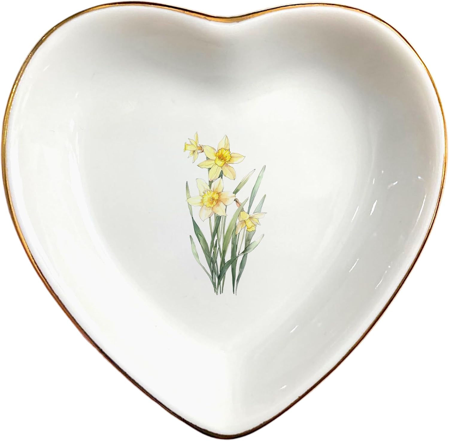 Daffodil Ceramic Jewelry Dish