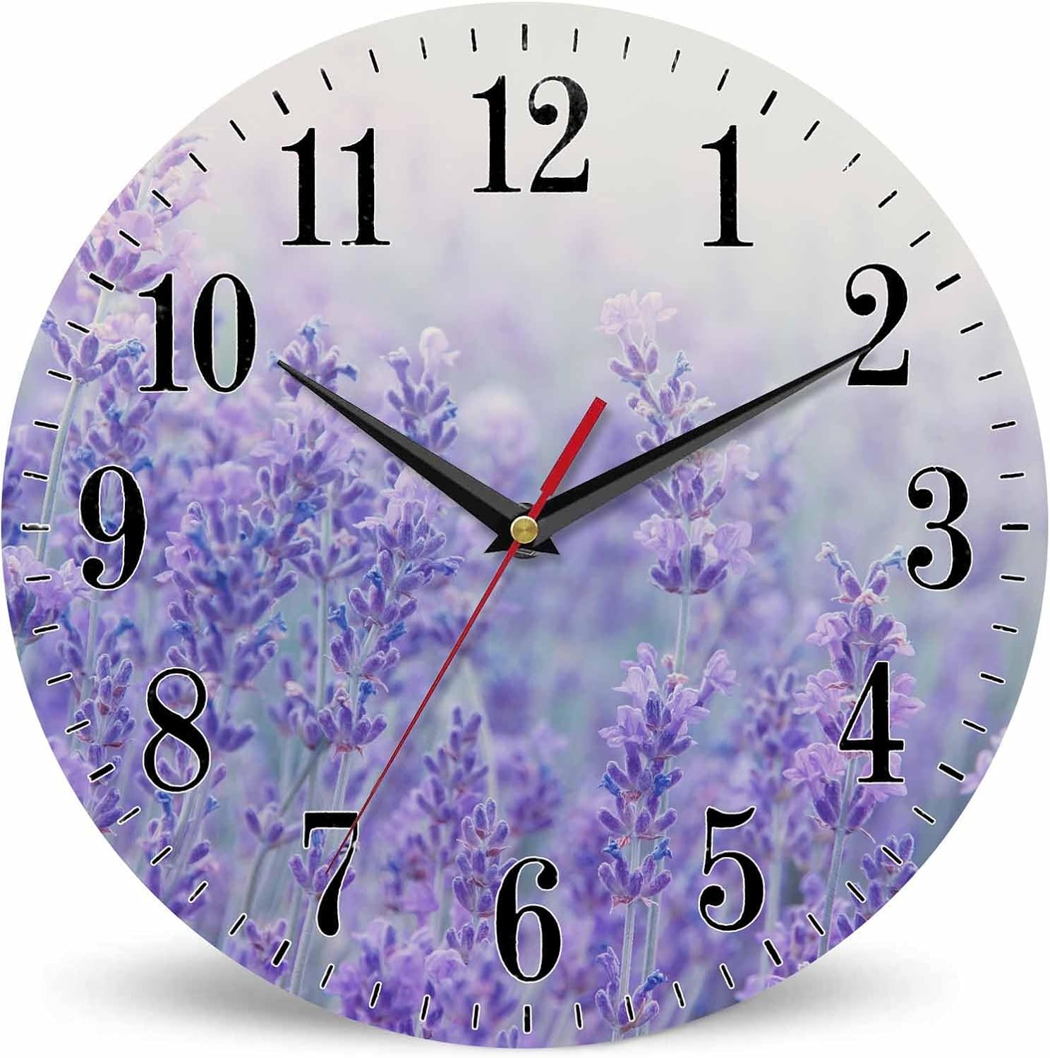 Lavender Flower Wall Clocks
