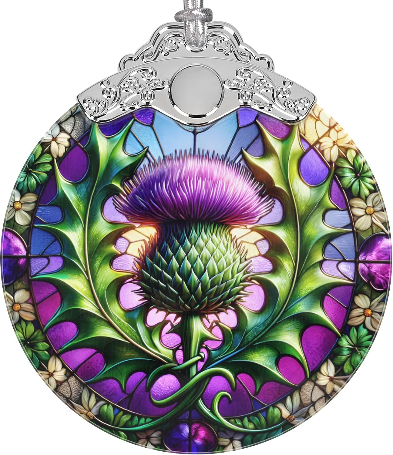 Thistle Flower Christmas Ornament
