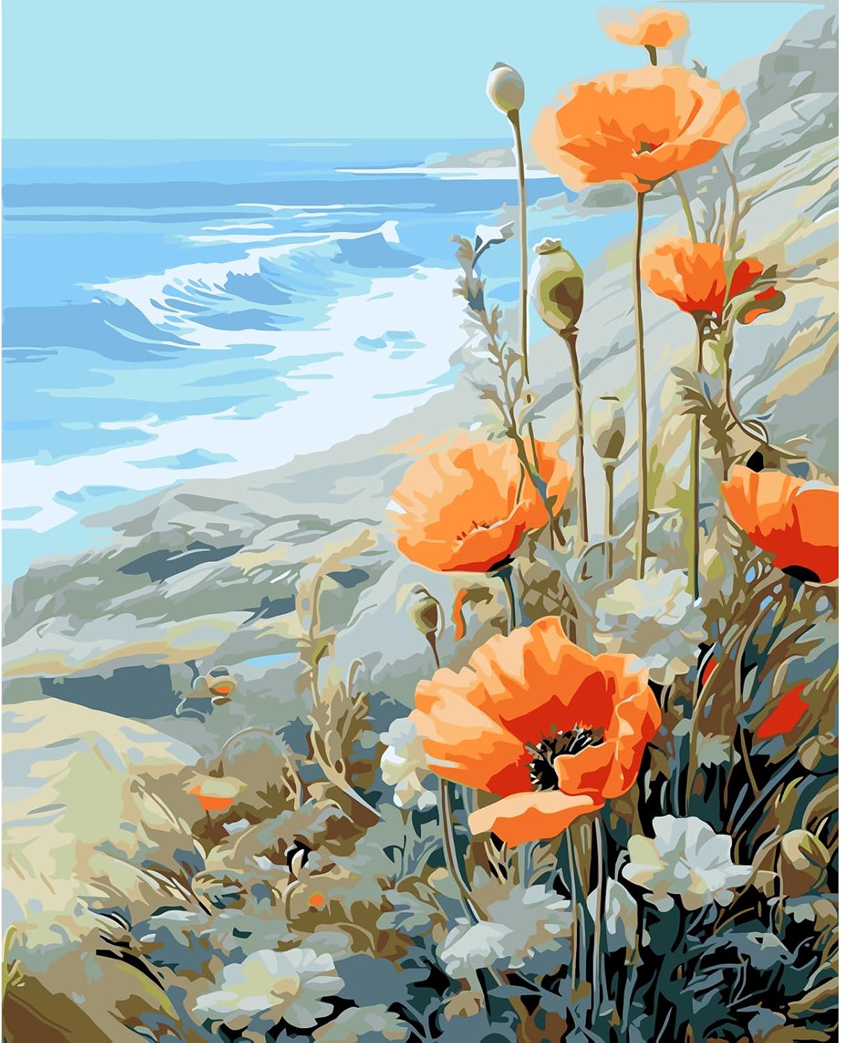 Coastal Peony Paint by Number