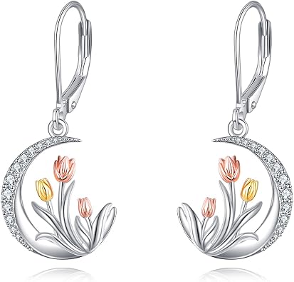 Tulip Earrings Sterling Silver Tulip Jewelry