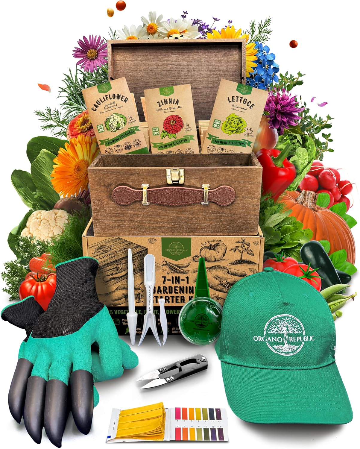 75 Medicinal & Tea Herb Seeds Variety Pack, Garden Seed Starter Kit - Over 47,380 Non-GMO Heirloom Seeds for Planting Herbs and Vegetables, Seed Box