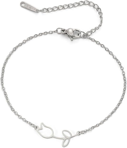 Stainless Steel Tulip Flower Bracelet