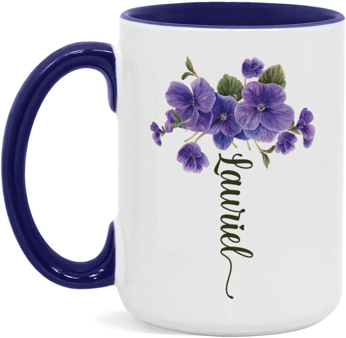 Violet Flower Coffee Cup