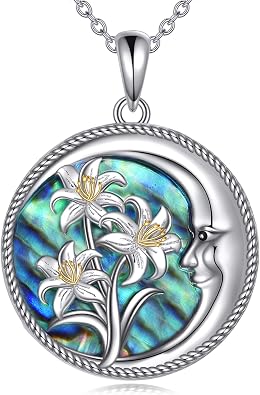 Sterling Silver Birth Flower Necklace Dainty Flower Pendant