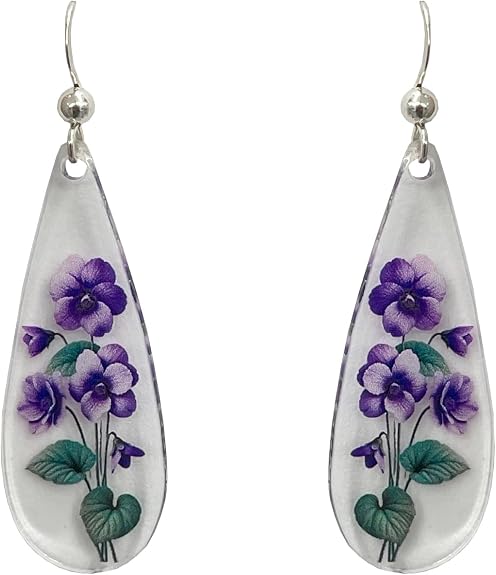 Violet Flowering Earrings