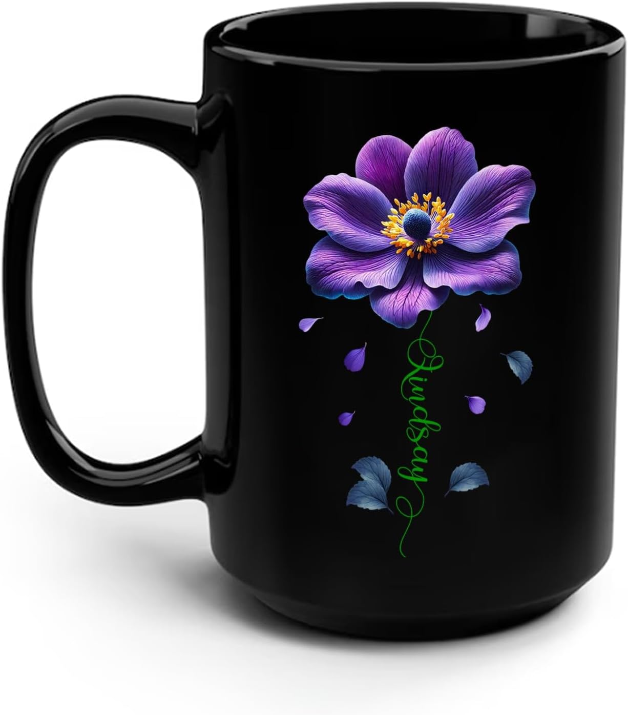 Violet Flower Ceramic Coffee Mug