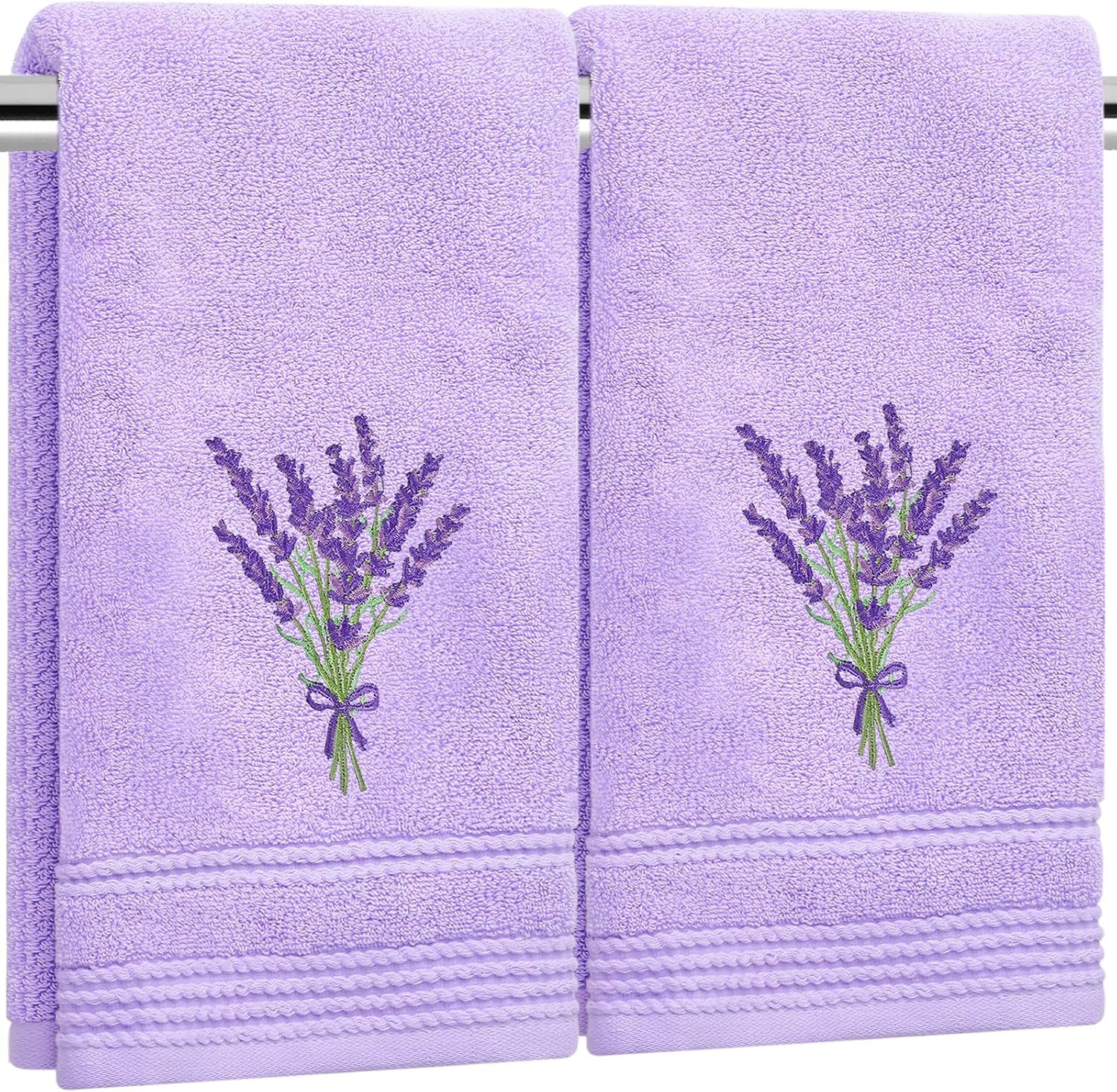 Lavender Flower Hand Towels (set of 2)