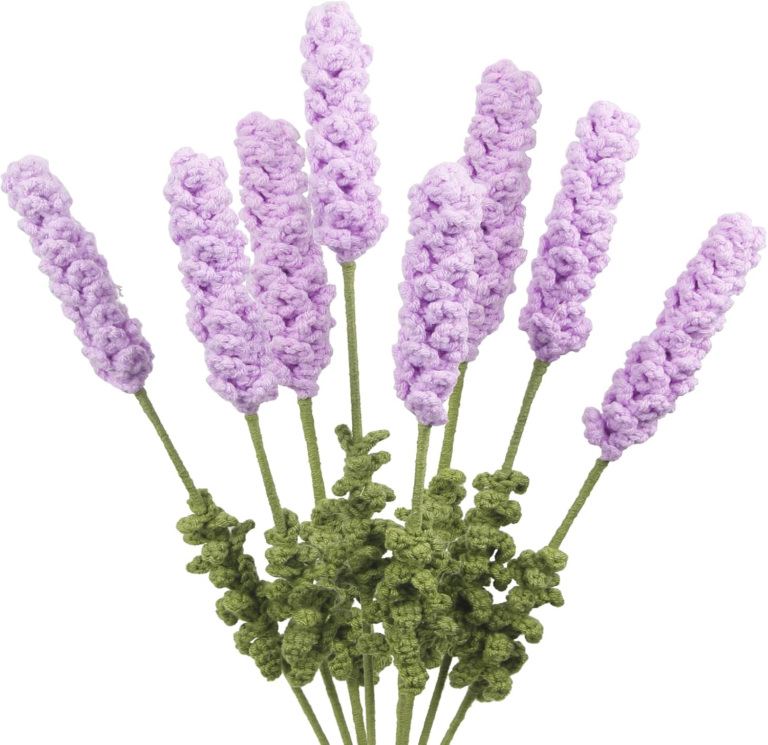 8 Pcs of Crochet Lavender Flowers