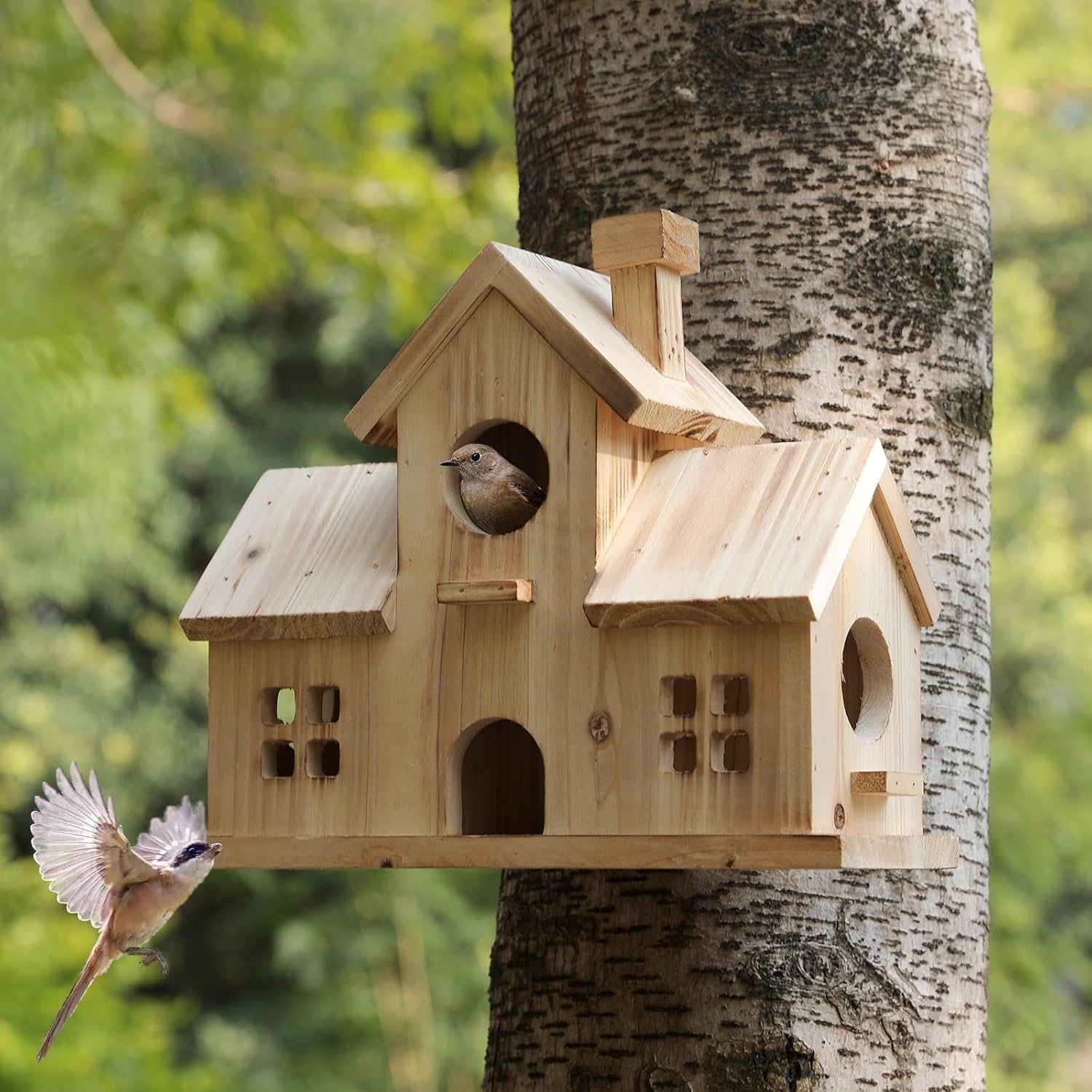 Hanging Wooden Bird House