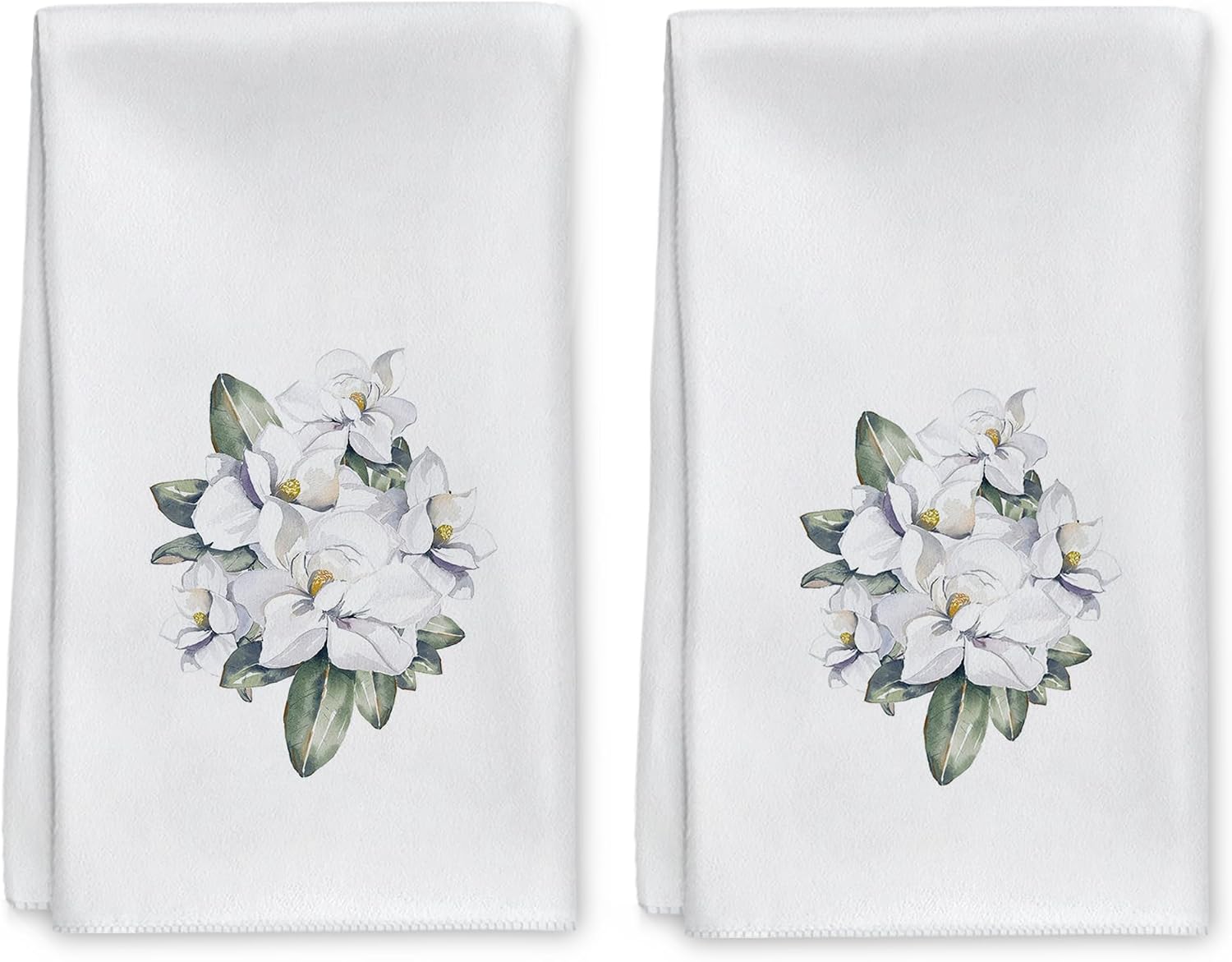 Magnolia Flower Bathroom Hand Towels