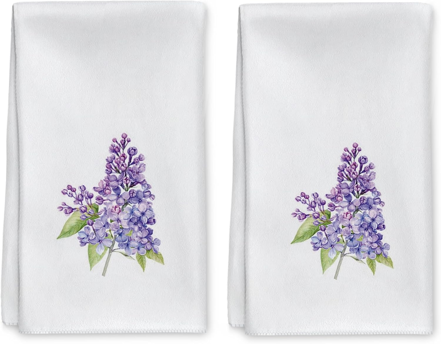 Lilac Flower Bathroom Hand Towels