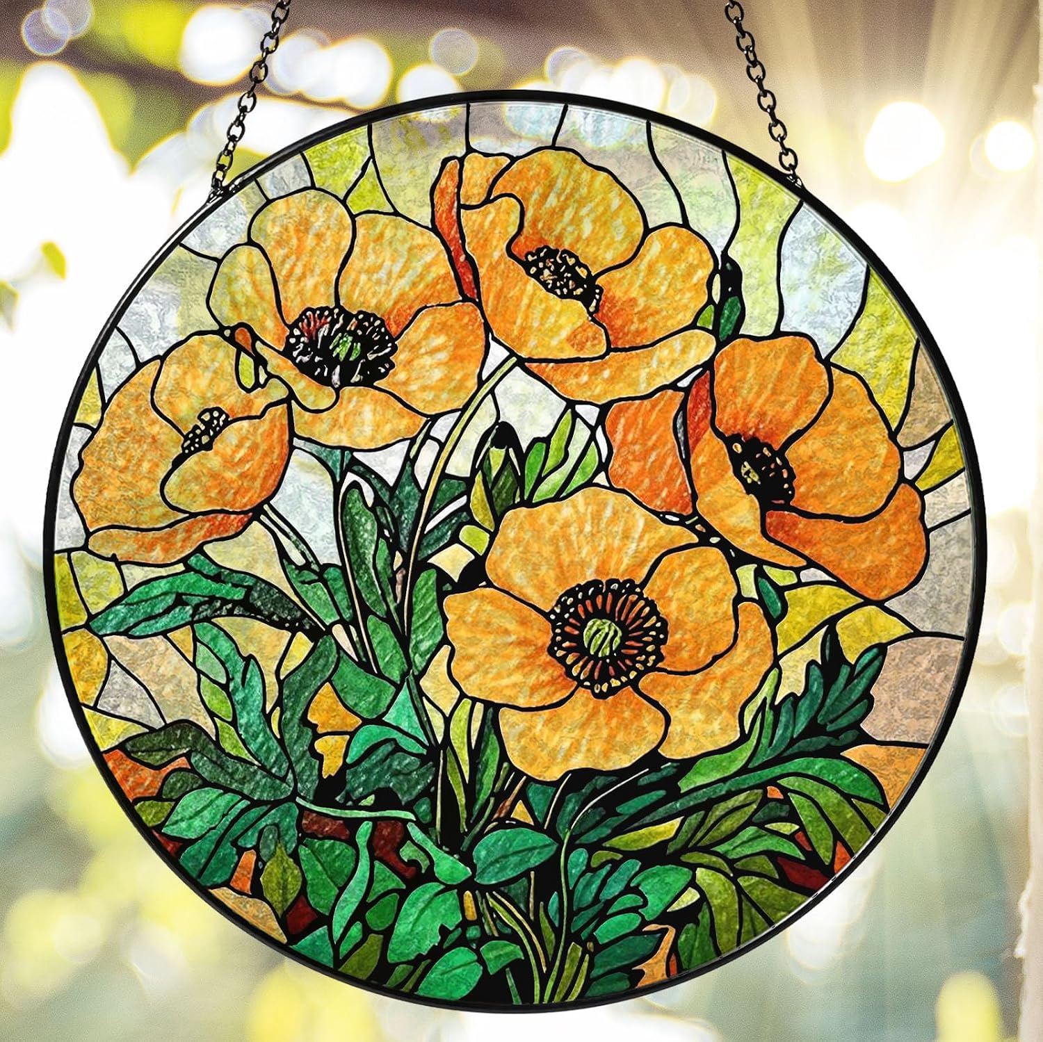 California Poppy Suncatcher