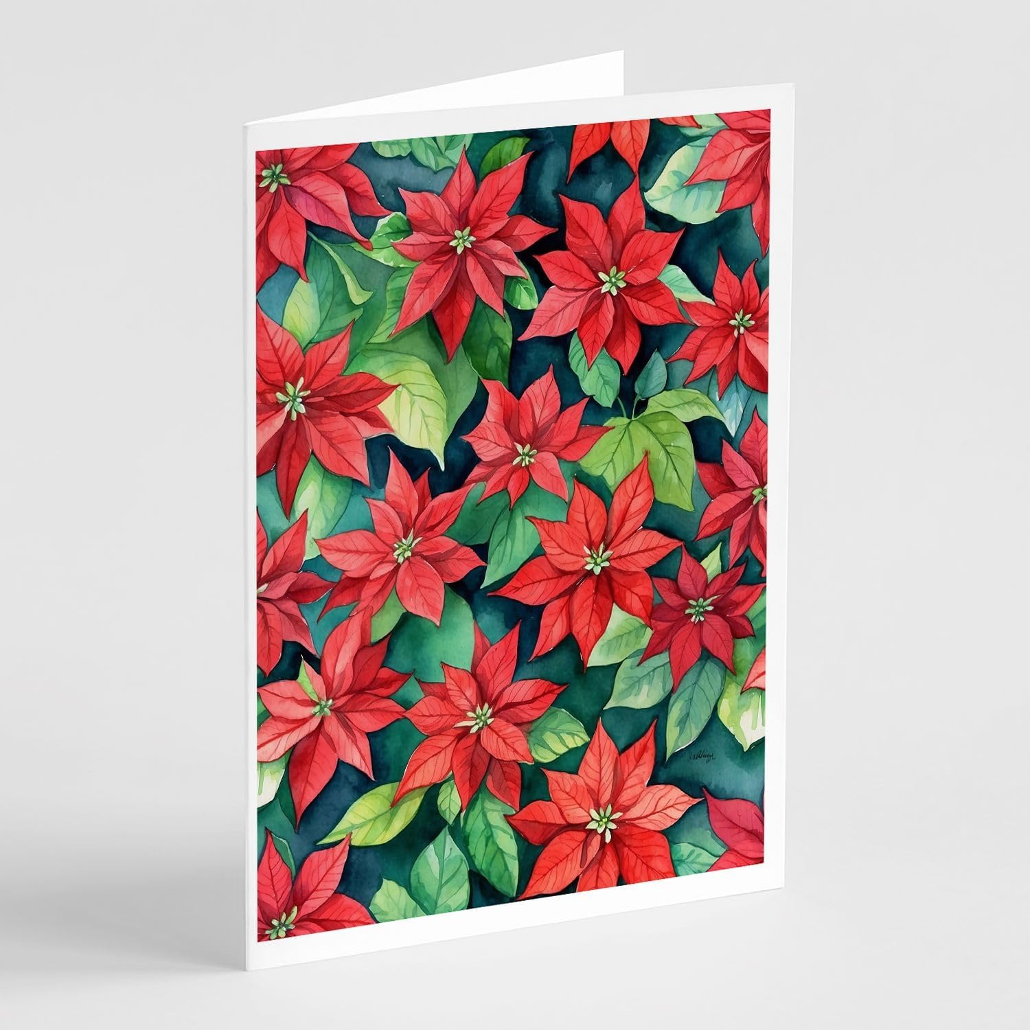 Poinsettia Flower Note Cards (set of 8)