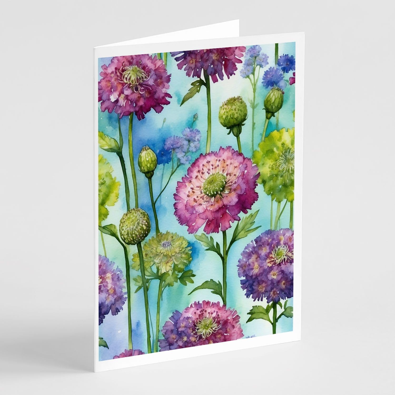 Scabiosa Flower Note Cards (set of 8)