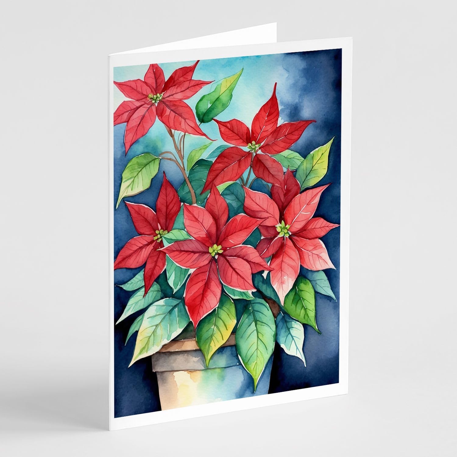 Poinsettia Flower Note Cards (set of 8)