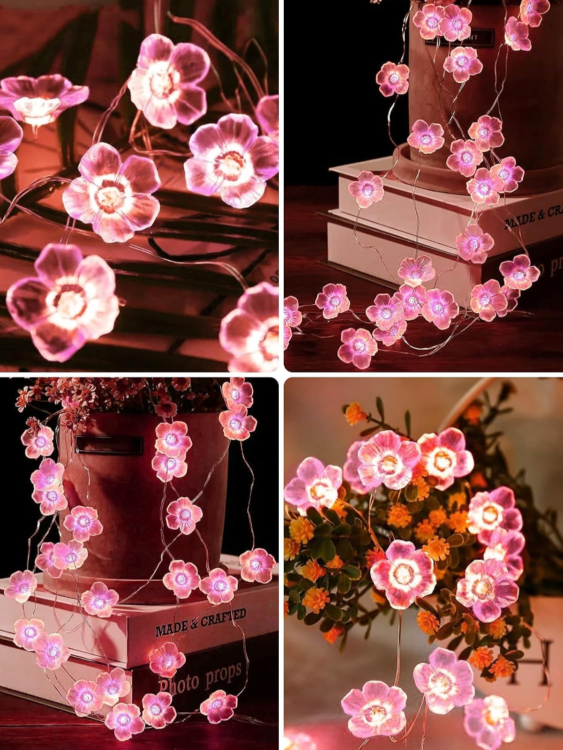 Pink Cherry Blossom String Lights