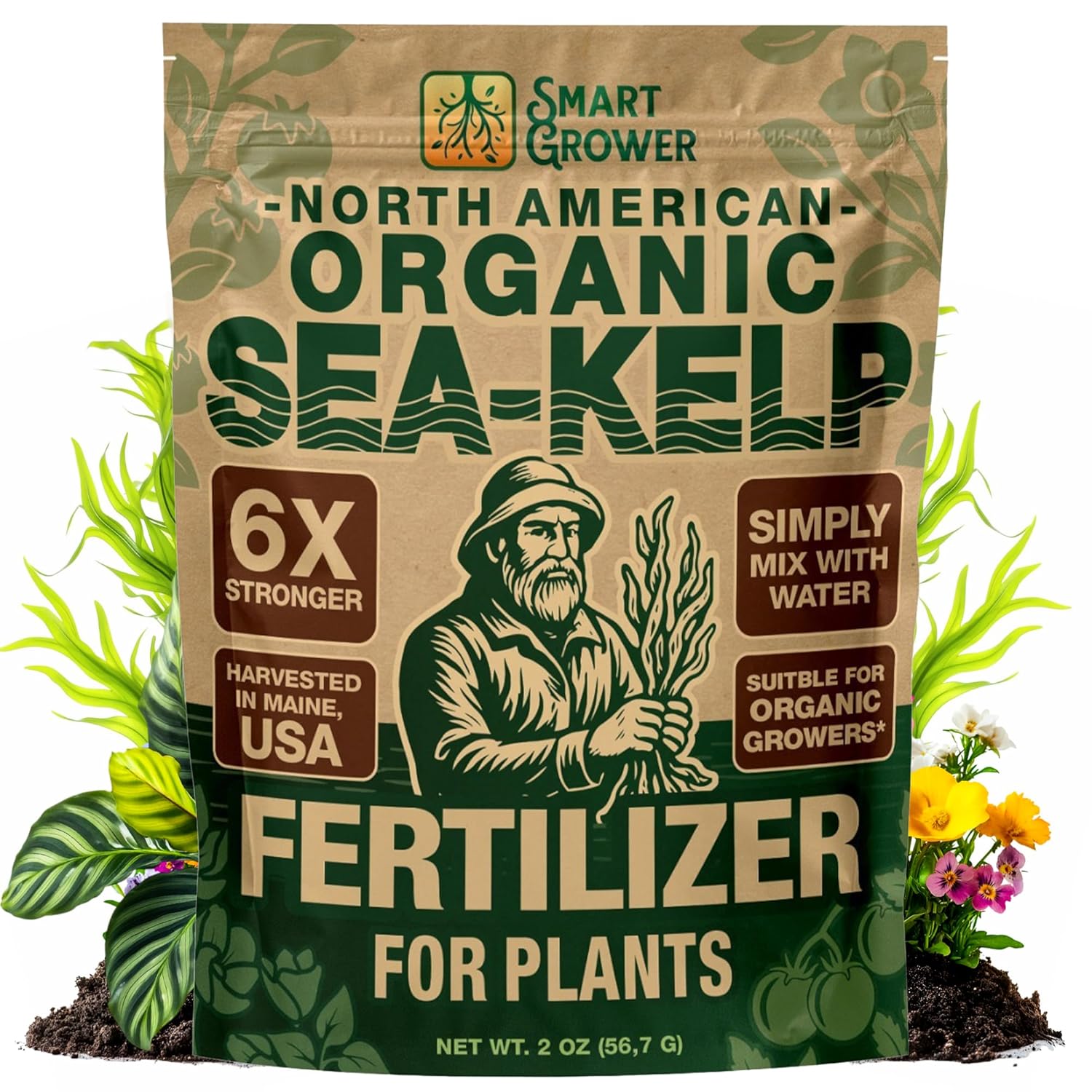 Organic Sea Kelp Fertilizer for Plants