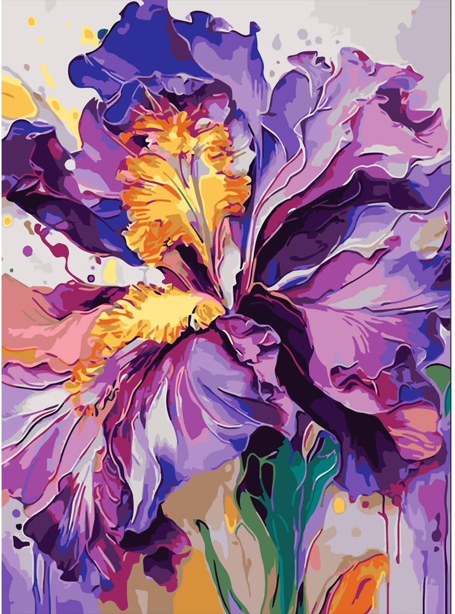 Iris Flower Paint By Number Kit