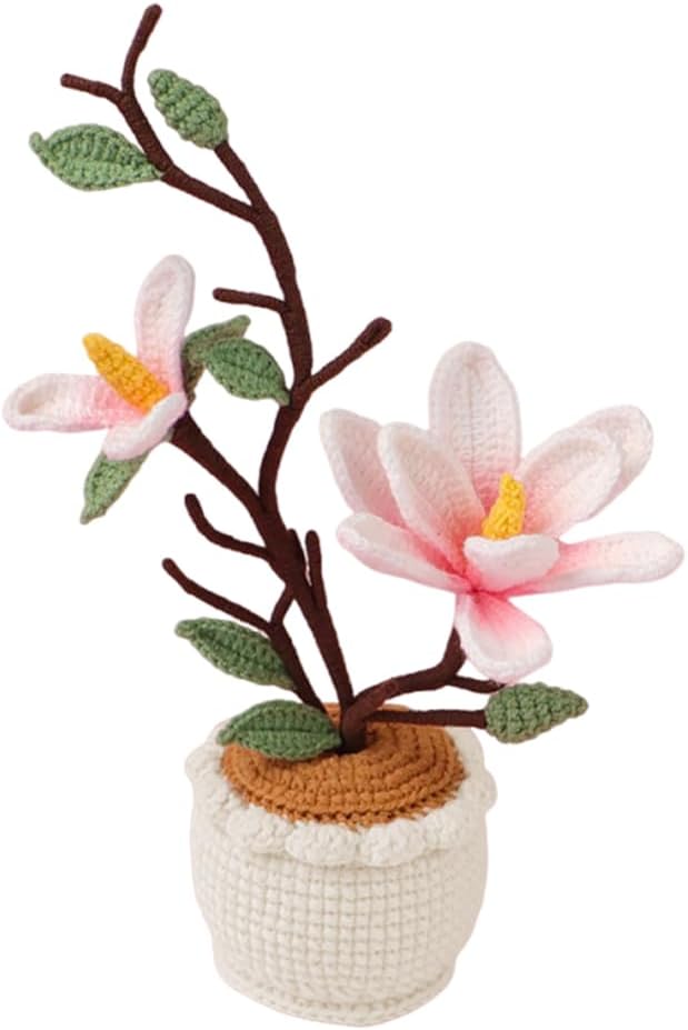 Crochet Magnolia Flowering Tree