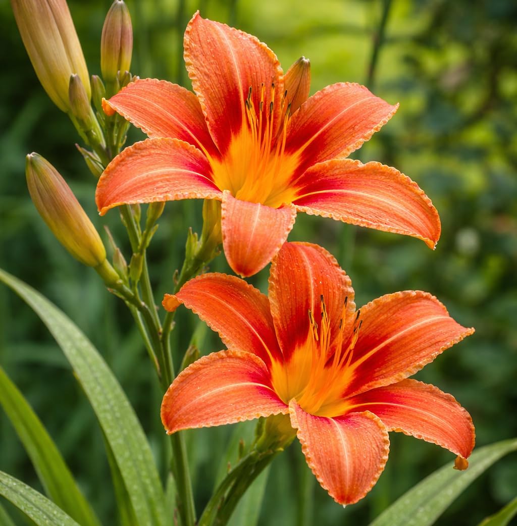 10 Orange Day Lily Bulbs/Roots - Tawny Tiger Daylily Rhizomes