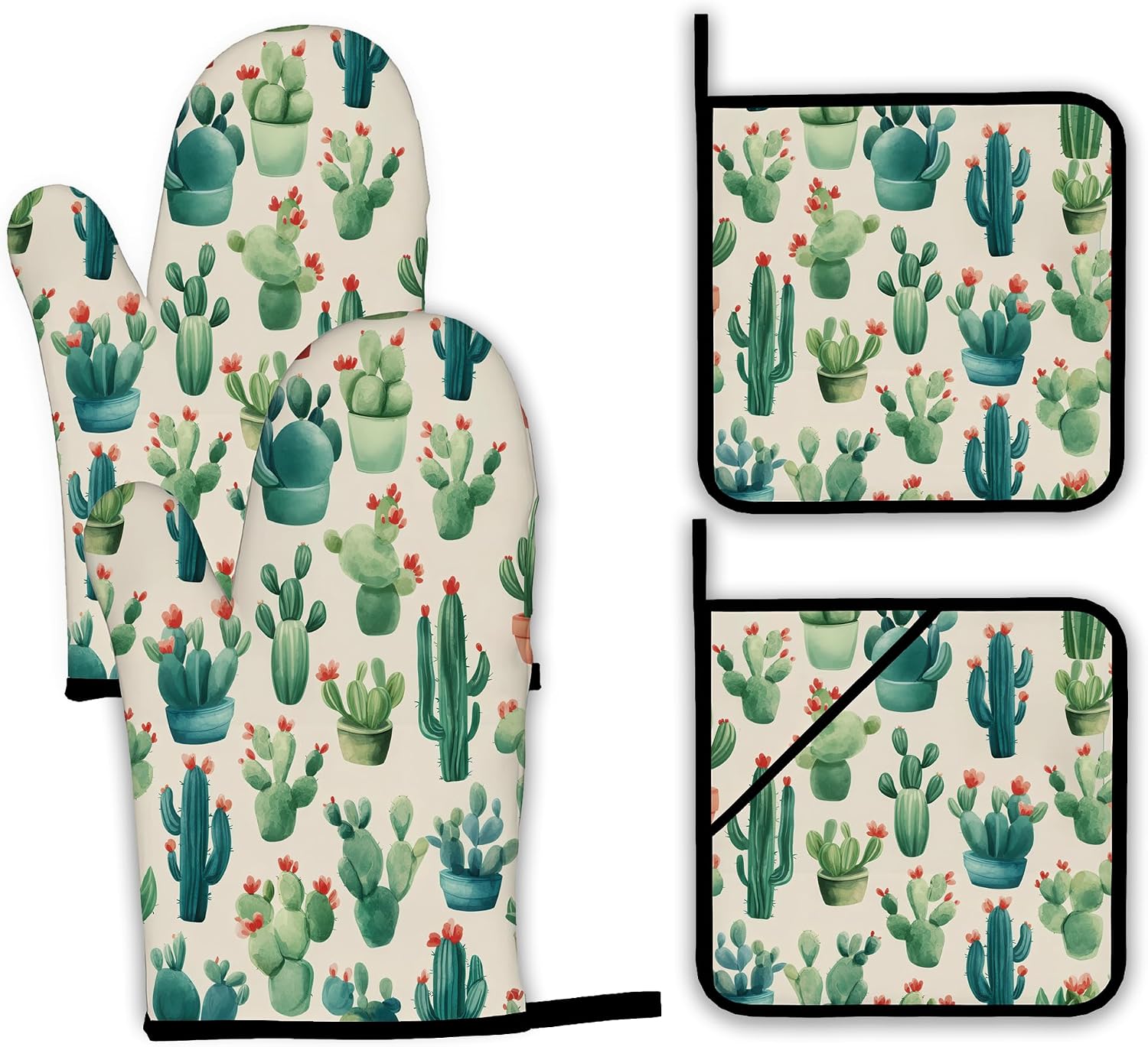 Cactus Oven Mitts and Pot Holders