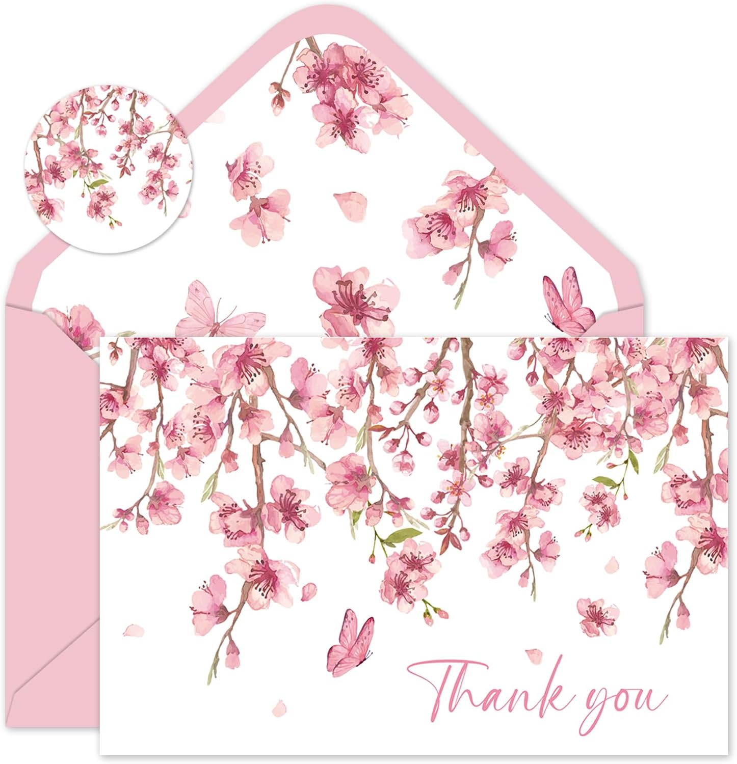 Cherry Blossom Thank You Cards
