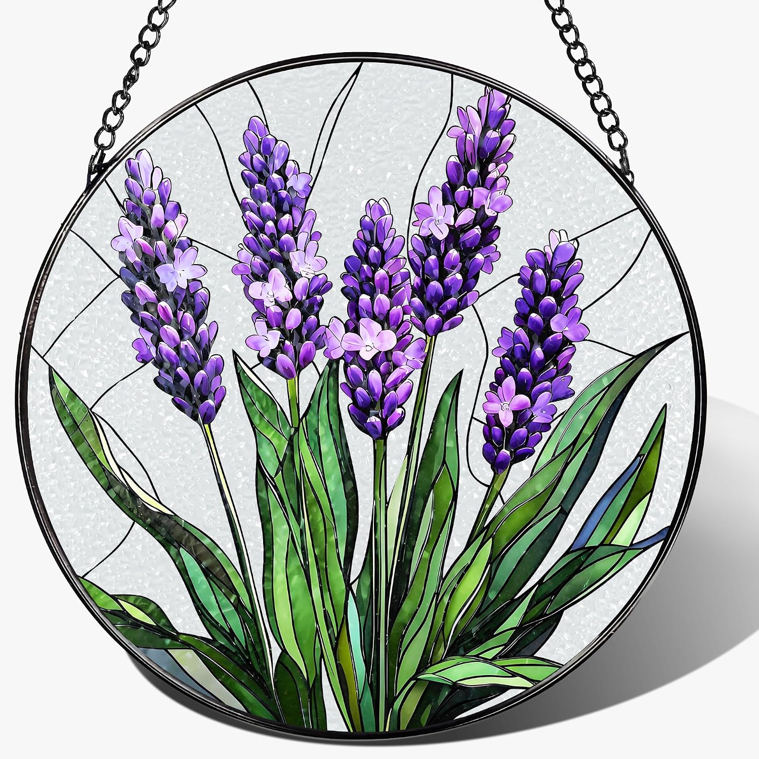 Lavender Stained Glass Suncatcher