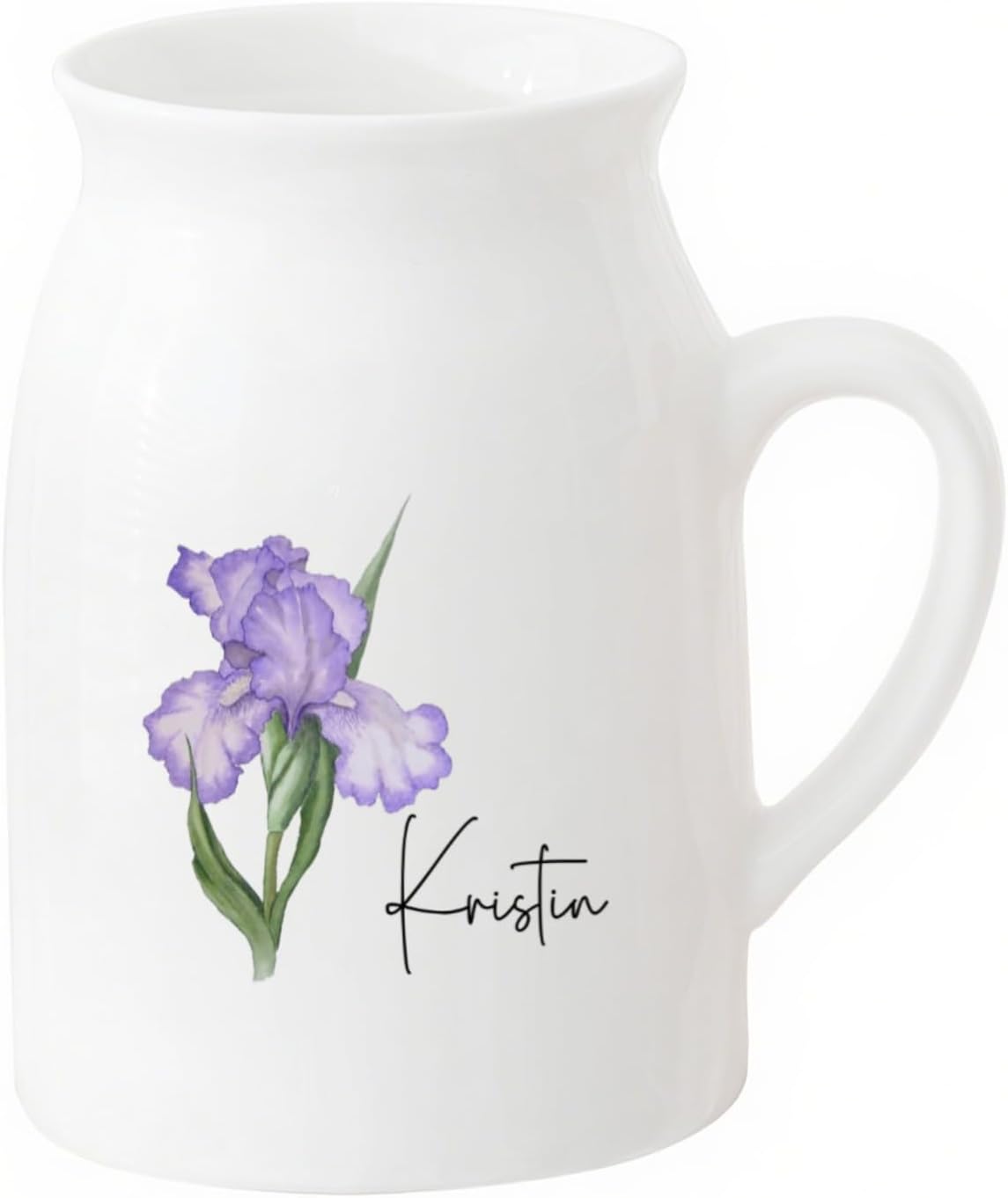 Bearded Iris Ceramic Vase