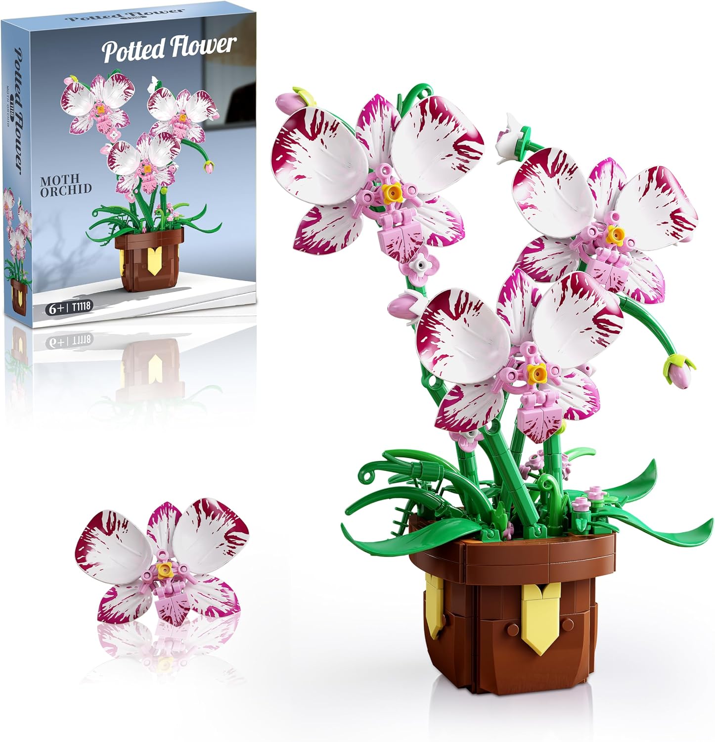 Orchid Flower Building Blocks Set